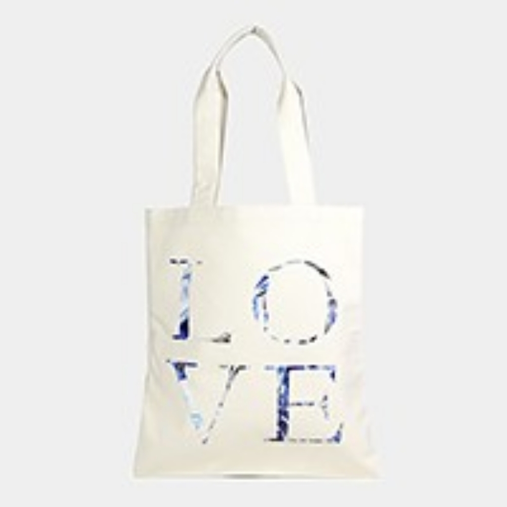 Love _ Cotton canvas eco shopper bag